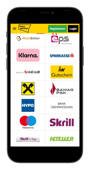 Interwetten Casino Zahlungsmethoden