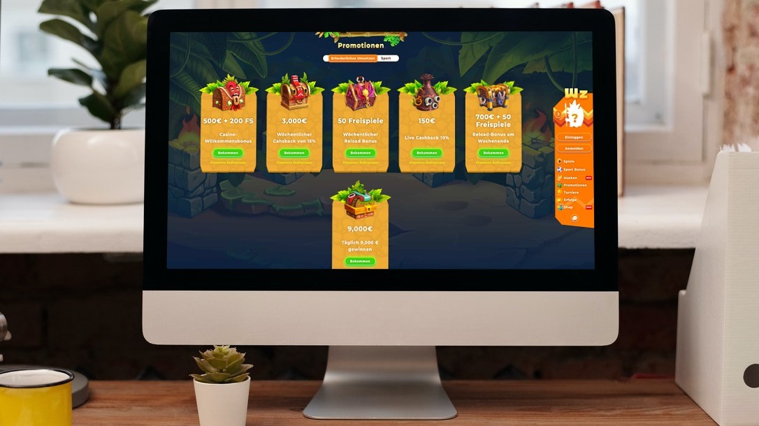 Wazamba Casino Bonusbereich
